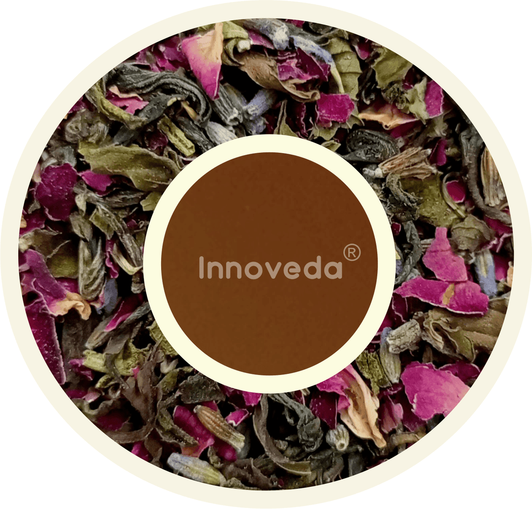 Lavender Rose Tea Helps Improve Mood & Mental Wellbeing (50 Tea Cups) 100 Grams - INNOVEDA