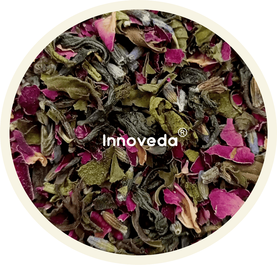 Lavender Rose Tea Helps Improve Mood & Mental Wellbeing (50 Tea Cups) 100 Grams - INNOVEDA