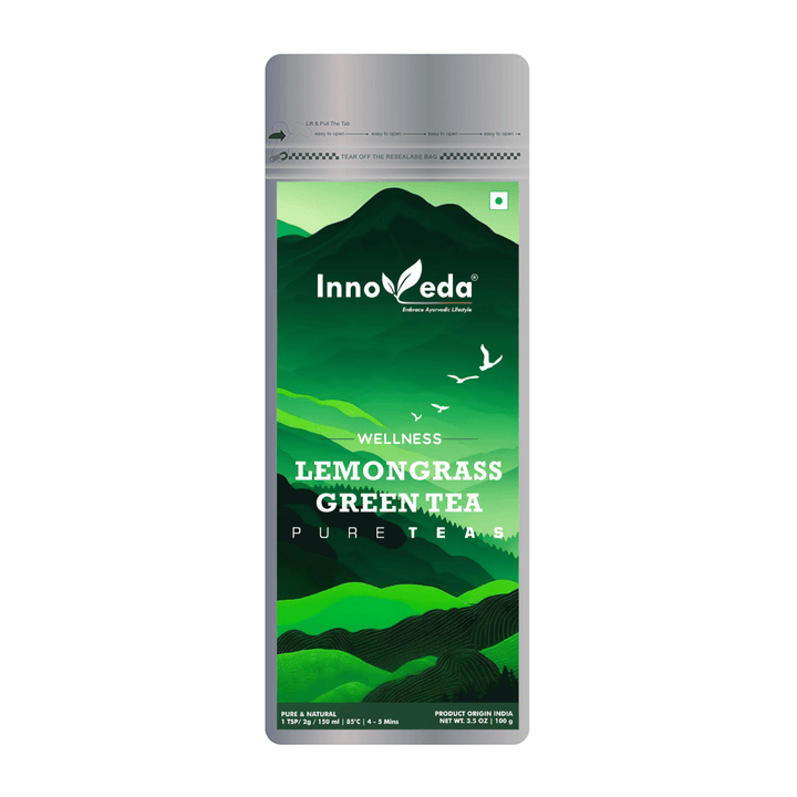 Lemongrass Green Tea Helps Purify Blood (50 Tea Cups) 100 Grams - INNOVEDA