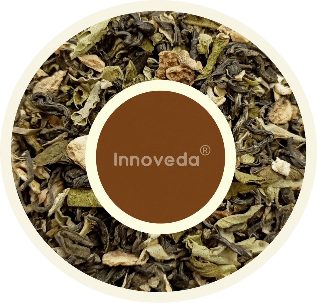 Lemony Ginger Tea Helps Digestive Distress (50 Tea Cups) 100 Grams - INNOVEDA