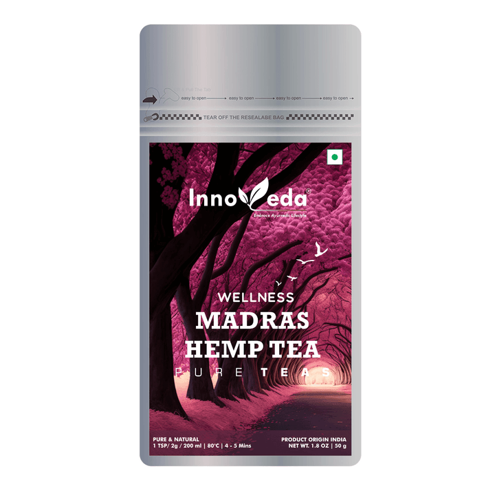 Madras Hemp Flower Tea Helps Hydrate & Maintain PH Levels (30 Tea Cups) 50 Grams - INNOVEDA