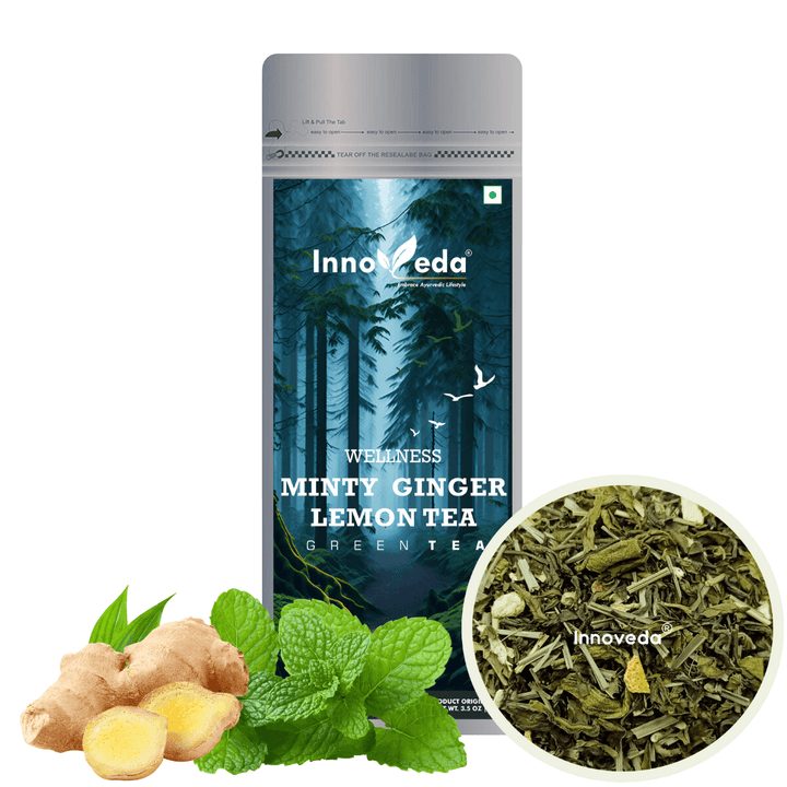 Minty Ginger Lemon Tea (50 Tea Cups) 100 Grams - INNOVEDA