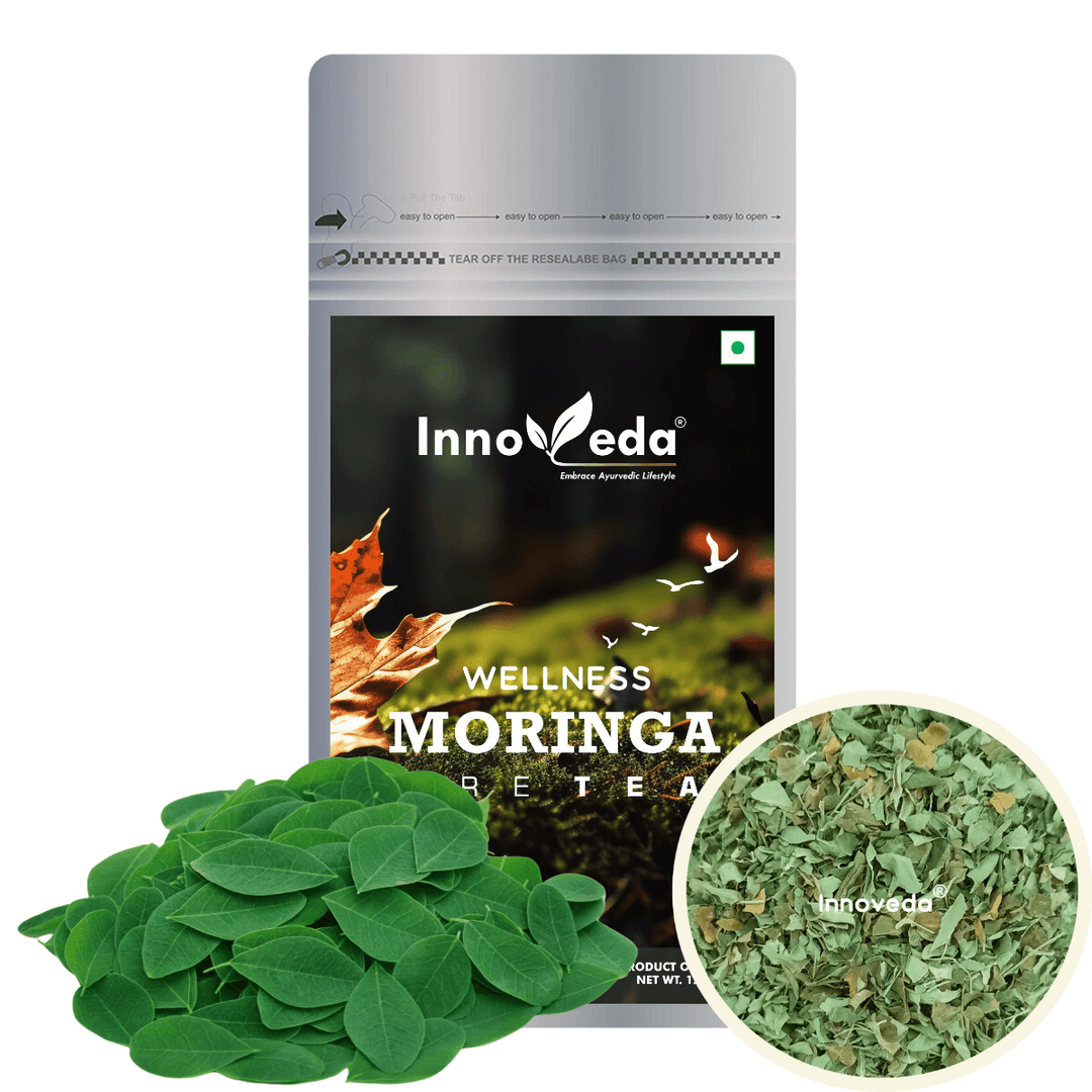 Moringa Leaf Tea Helps Balance Vata & Kapha Doshas (30 Tea Cups) 50 Grams - INNOVEDA