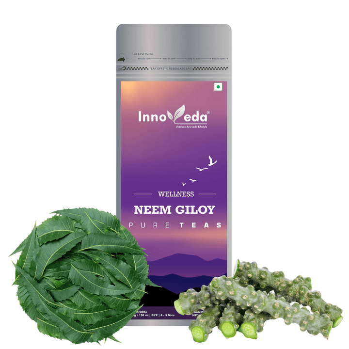 Neem Giloy Tea For Immunity & Healthy Skin (50 Tea Cups) 100 Grams - INNOVEDA