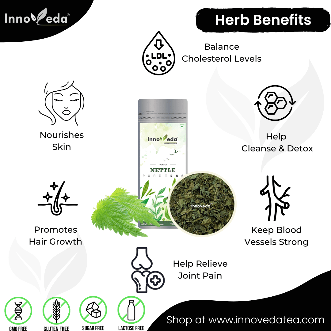 Nettle Leaf Tea For Hair Health (30 Tea Cups) 50 Grams - INNOVEDA