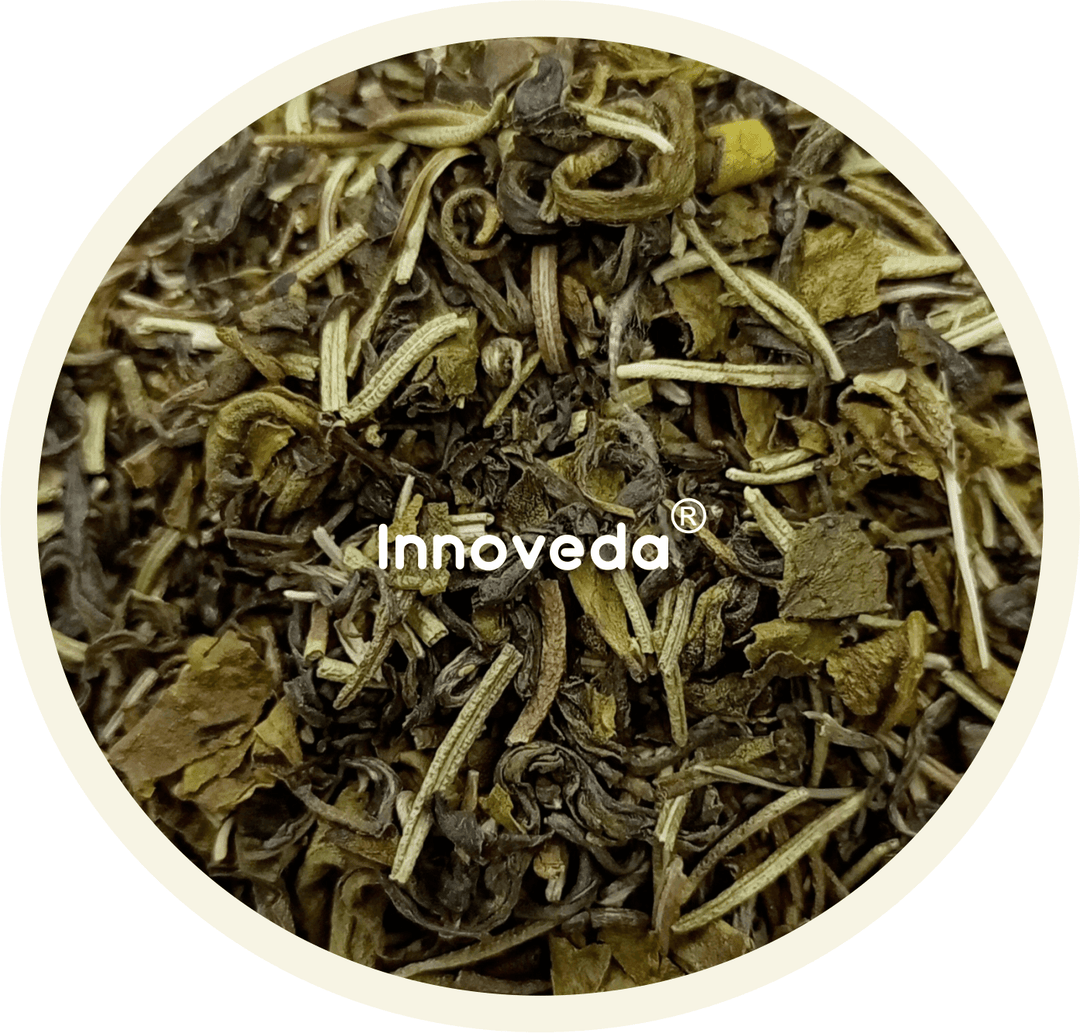 Rosemary Green Tea Helps Reduce Gas & Bloating (50 Tea Cups) 100 Grams - INNOVEDA