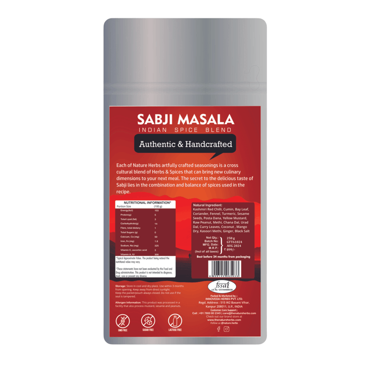 Sabji Masala Powder 250 Grams - INNOVEDA