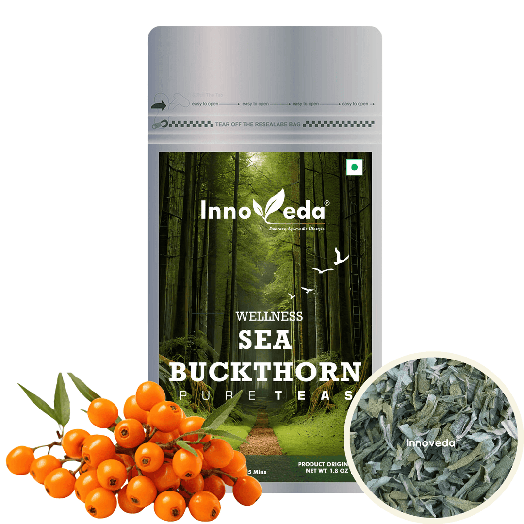 Sea Buckthorn Tea (Himalayan Berry Leaf Tea) (30 Tea Cups) 50 Grams - INNOVEDA