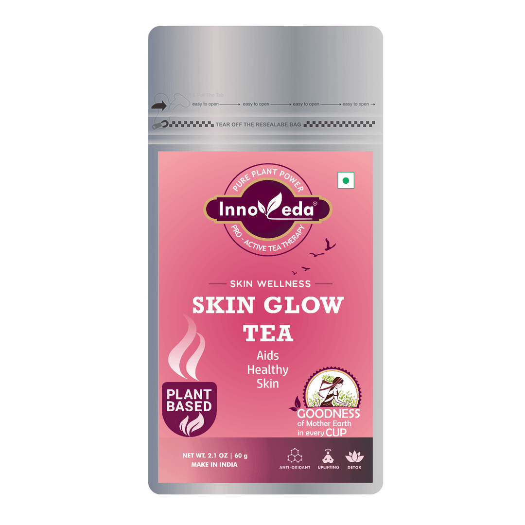 Skin Glow Tea - Helps in Skin Nourishment & Open Pores (30 Tea Cups) 60 Grams - INNOVEDA