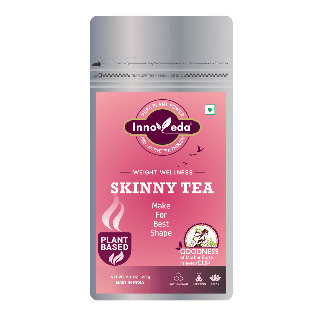 Skinny Fat Tea Support Weight Management (30 Tea Cups) 60 Grams - INNOVEDA