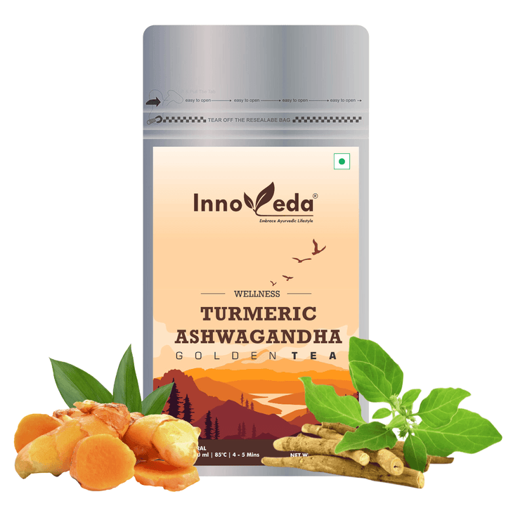 Turmeric Ashwagandha Tea (50 Tea Cups) 100 Grams - INNOVEDA