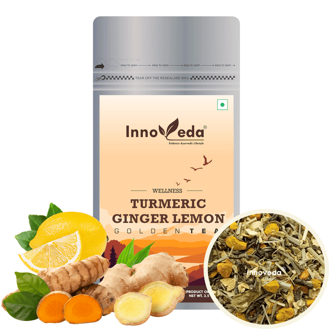 Turmeric Ginger Lemon Tea (50 Tea Cups) 100 Grams - INNOVEDA