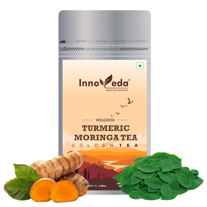 Turmeric Moringa Tea (50 Tea Cups) 100 Grams - INNOVEDA