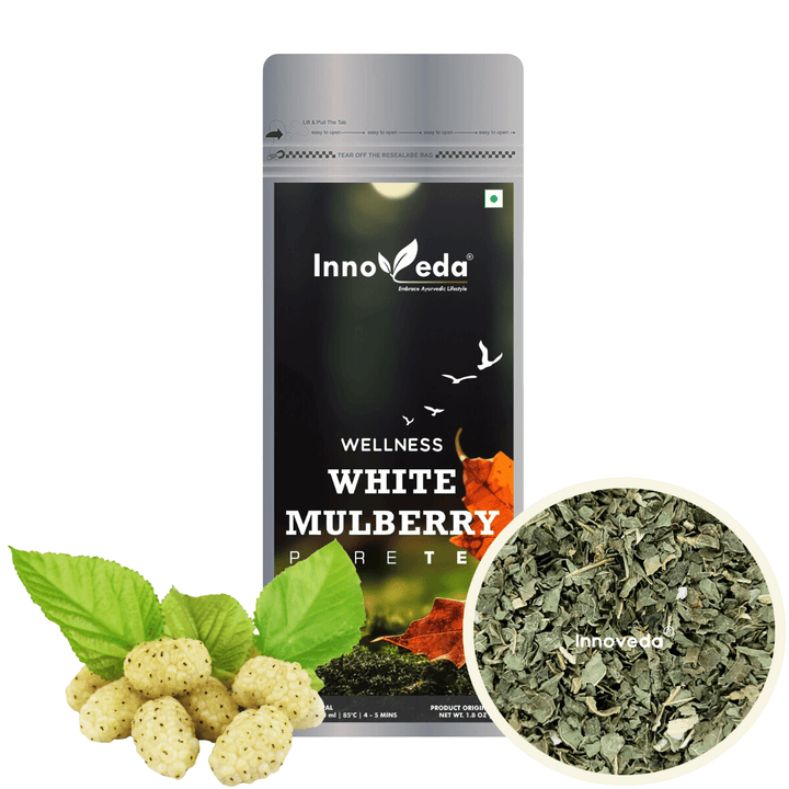 White Mulberry Leaf Tea Help Reduce Inflammation & Uric Acid (30 Tea Cups) 50 Grams - INNOVEDA