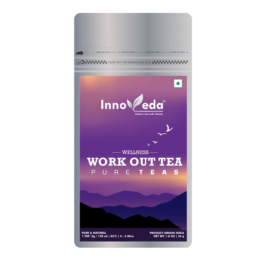 Work Out Tea With Rhodiola, Tribulus & Ashwagandha (30 Tea Cups) 50 Grams - INNOVEDA